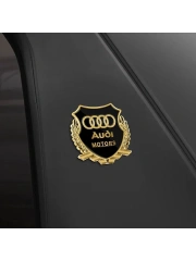 Металлическая эмблема на автомобиль "AUDI" самоклеящаяся